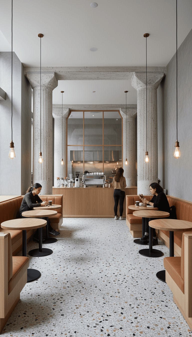 Commercial café interior design